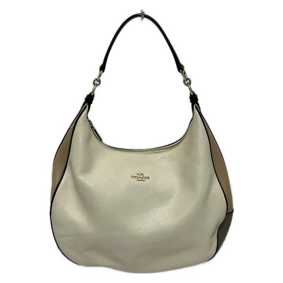 Auth COACH - F57500 Beige Multi Leather Shoulder Bag - Picture 2 of 9
